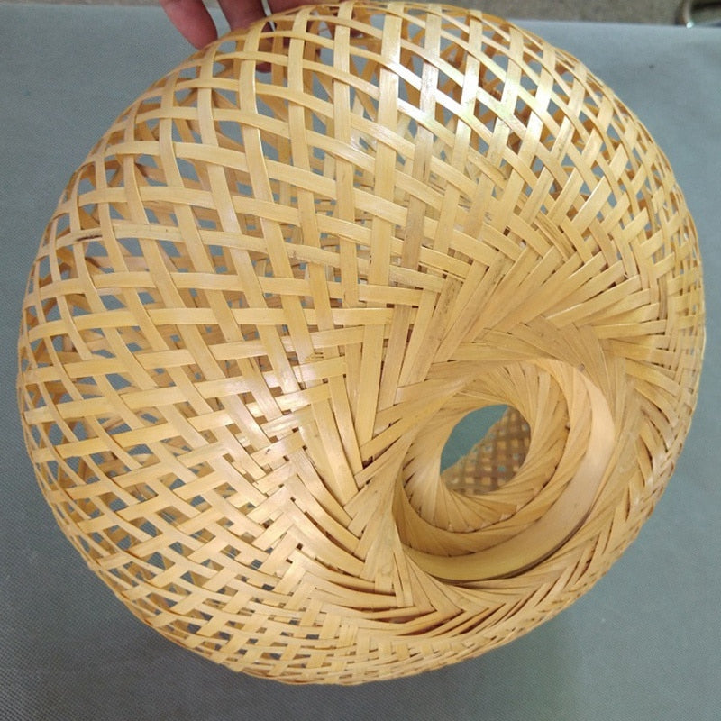 Handmade Rattan Bamboo Lampshade Japanese Design Dome