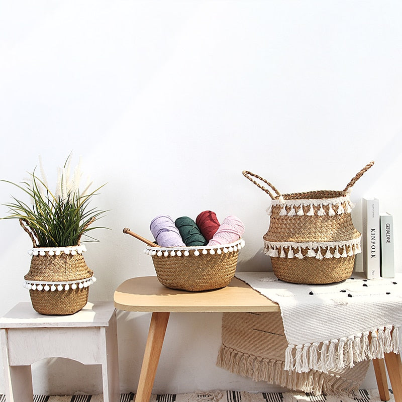 Handmade Rattan Flower Basket