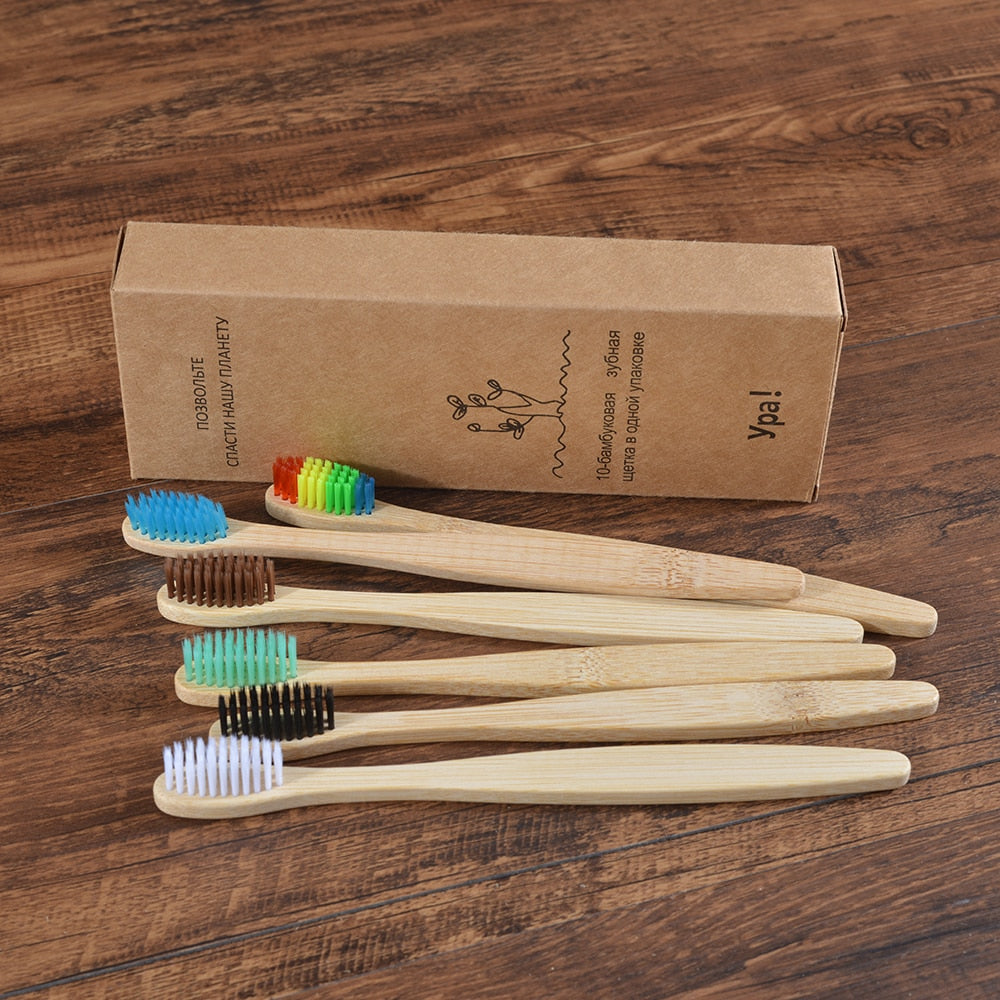 Handmade Rattan Bamboo Eco Toothbrush Soft