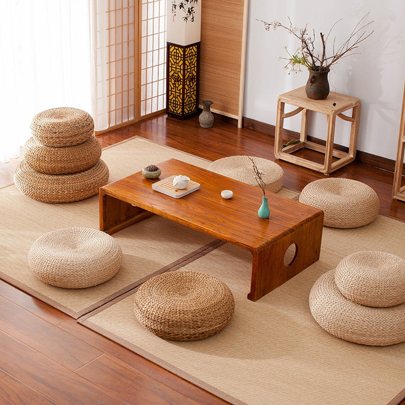 Handmade Rattan Futon Japanese Tatami Cushion