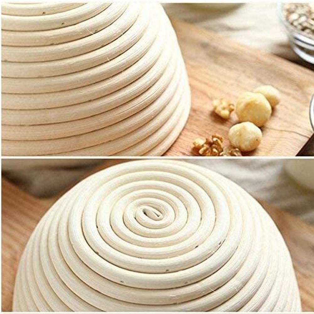 Handmade Rattan Oval Round Proofing Bread Basket