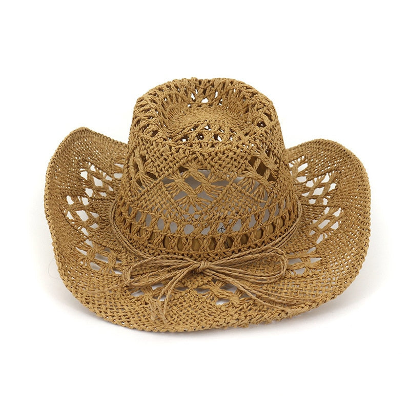 Handmade Rattan Cowboy Western Hat