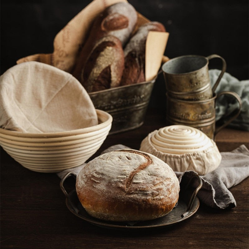 Handmade Rattan Oval Round Fermentation Bread Basket
