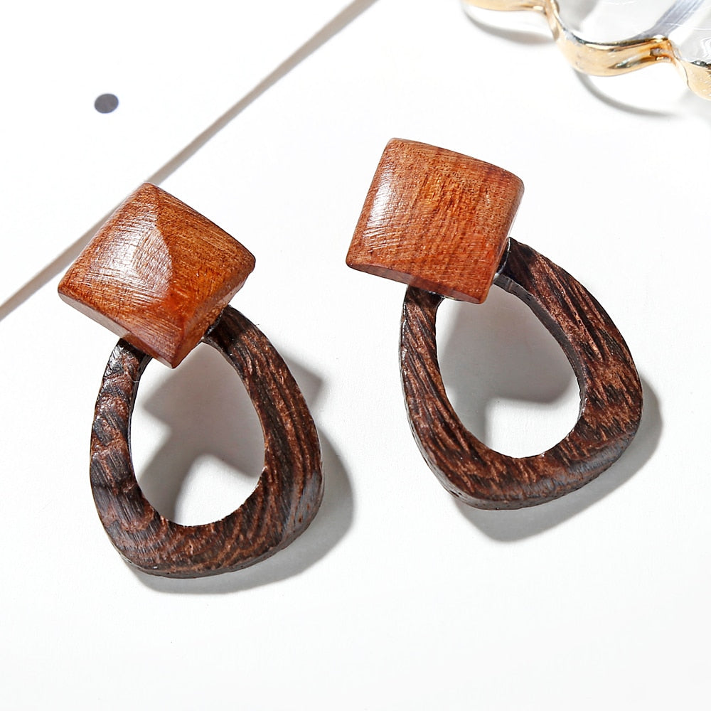 Bohemia Handmade Rattan Korean Dangle Earrings
