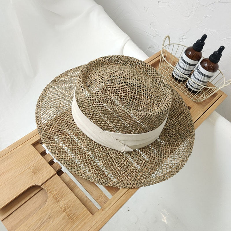 Bohemia Handmade Rattan Panama Summer Hat