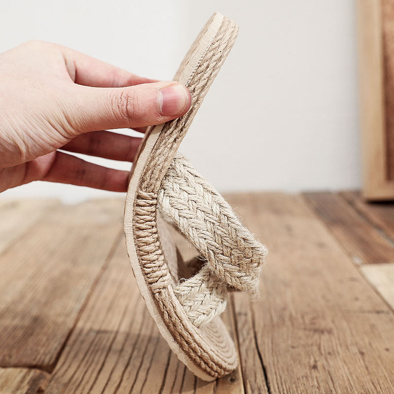 Bohemia Handmade Rattan Minimalist Slide Sandals