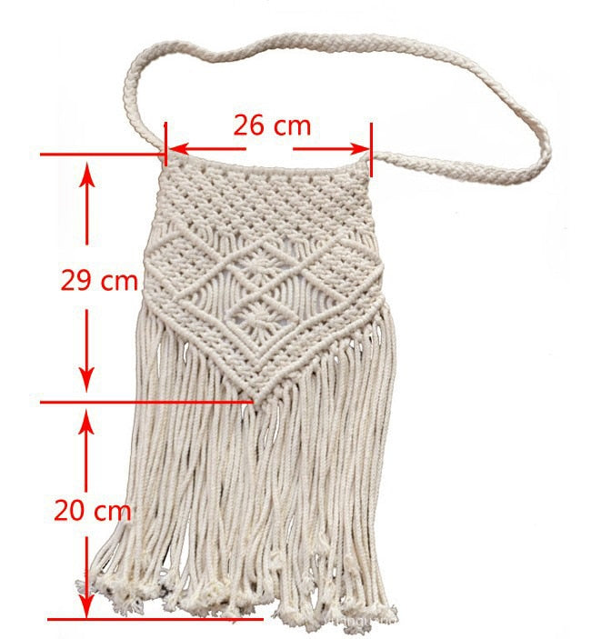 Bohemia Handmade Rattan Rope Tassel Bag