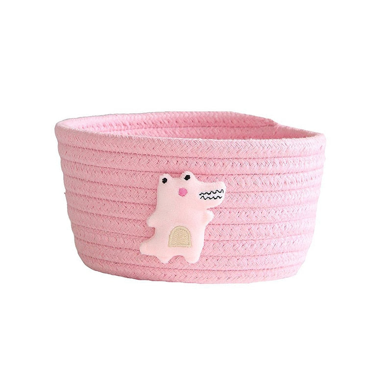 Handmade Cotton Cartoon Animals Storage Basket