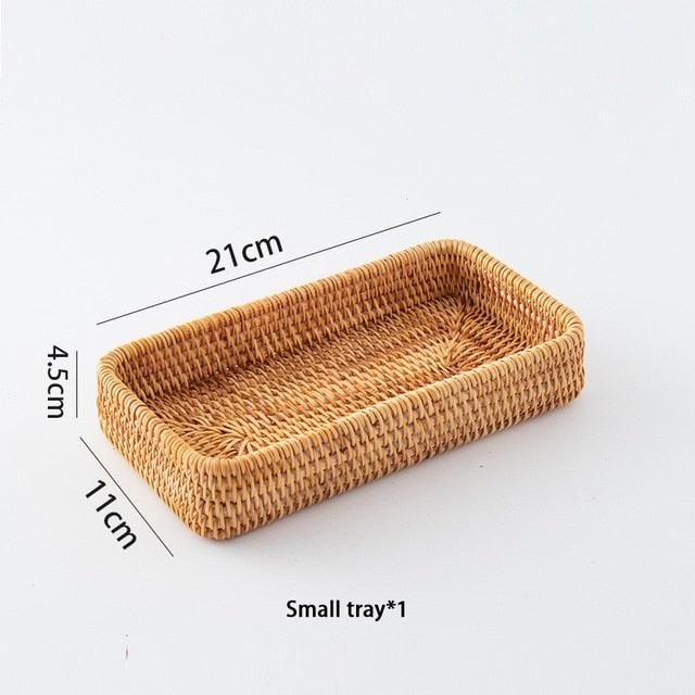 Handmade Rattan Food Basket for Kitchen